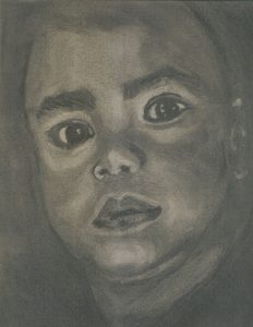 © Laura Gabel, "CharBoy". Charcoal, 8 x 10. Private collection.