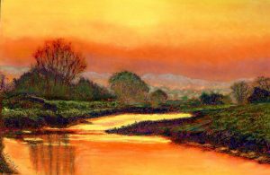 © Laura Gabel, "Glorious Foretaste". Pastel on UArt. Private collection.