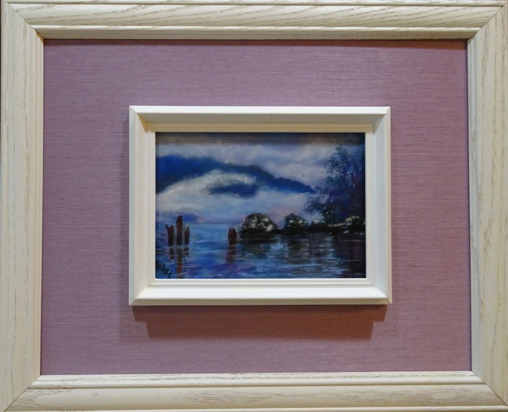 © Laura Gabel, “Daydreaming 1”. 5x7 framed to 13x16, mixed media. $99.