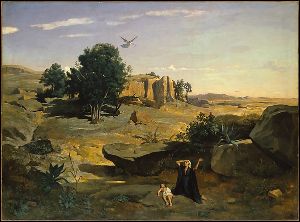 Do you have a vision probem:
Hagar in the Wilderness by Camille Corot, 1835