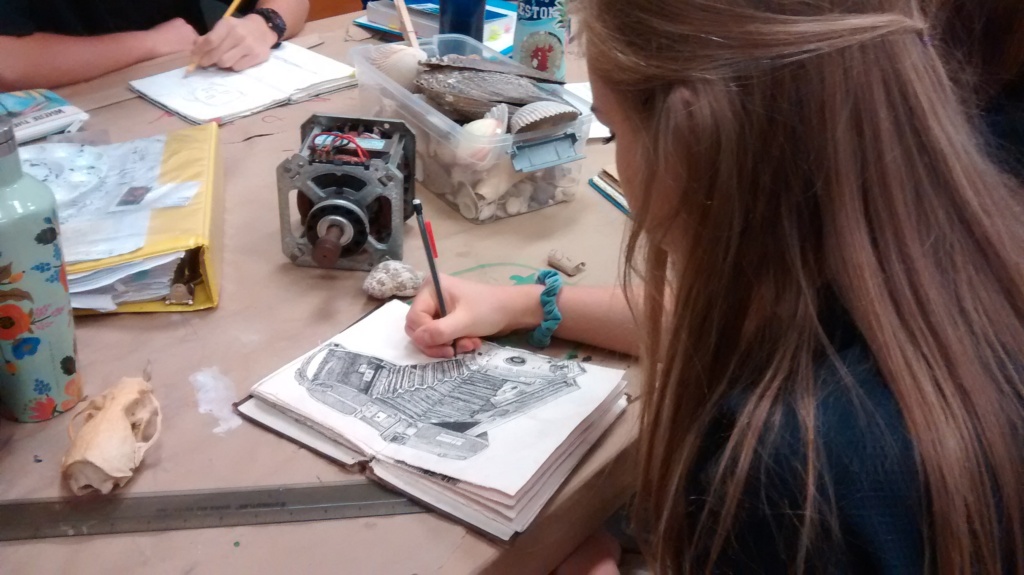 student teacher blog, pen and ink old camera