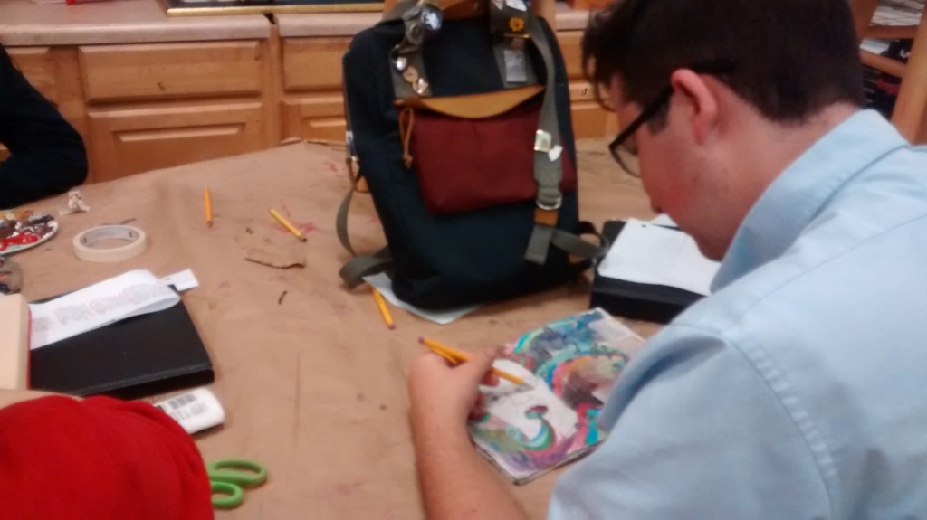 teacher student, colorful journal