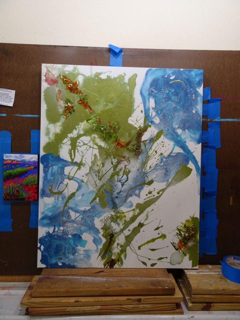 © Laura Gabel, “Day Three”. 24 x 30, acrylic. Private Collection. Abstract painting