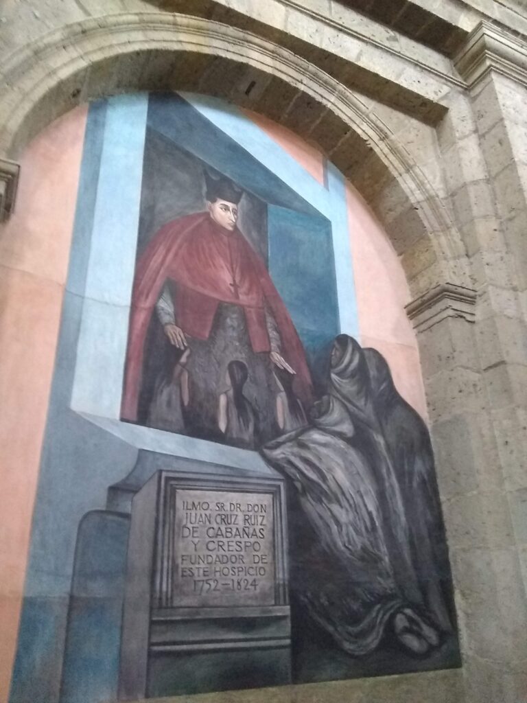 Orozco fresco of Bishop Cabañas, Museo Cabañas, Guadaljara, Mexico