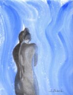 © Laura Gabel, "He Parts the Veil”, watercolor and charcoal, 14 x 17.5, $195.00. <a href="https://www.lgabel.com/product/parts-veil-original-painting/" target="_blank" rel="noopener noreferrer">Purchase Here</a> © Laura Gabel, "He Parts the Veil”, watercolor and charcoal, 14 x 17.5, $195.00