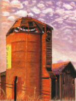 <a href="https://fineartamerica.com/featured/sunset-silo-laura-gabel.html" target="_blank" rel="noopener noreferrer">Purchase "Sunset Silo" Here</a> © Laura Gabel, "Sunset Silo". Pastel on UArt. Private collection.