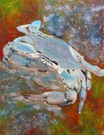 <a href="https://fineartamerica.com/featured/austin-blue-crab-laura-gabel.html" target="_blank" rel="noopener noreferrer">Purchase "Austin Blue Crab" Here</a> © Laura Gabel, “Austin Blue Crab”. Acrylic, 13.5 x 16.5. Private collection.