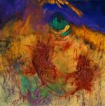 © Laura Gabel, “Night Riders”. Mixed Media, 32x32. Private Collection. <a href="https://fineartamerica.com/featured/night-riders-laura-gabel.html">Purchase Here</a> © Laura Gabel, “Night Riders”. Mixed Media, 32x32. Private Collection.